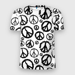 Мужская спорт-футболка Many peace logo