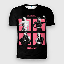 Мужская спорт-футболка Blackpink Kick it