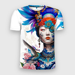 Футболка спортивная мужская Japanese girl - irezumi - tattoo, цвет: 3D-принт