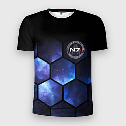 Футболка спортивная мужская Mass Effect - N7 - Космос, цвет: 3D-принт