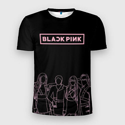 Футболка спортивная мужская Blackpink - art contour, цвет: 3D-принт