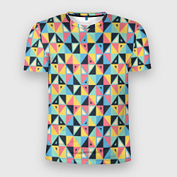 Мужская спорт-футболка Треугольная мозаика