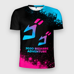 Футболка спортивная мужская JoJo Bizarre Adventure - neon gradient, цвет: 3D-принт