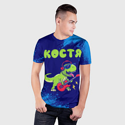 Футболка спортивная мужская Костя рокозавр, цвет: 3D-принт — фото 2