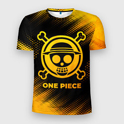 Футболка спортивная мужская One Piece - gold gradient, цвет: 3D-принт