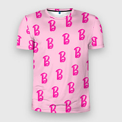 Футболка спортивная мужская Барби паттерн буква B, цвет: 3D-принт