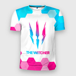 Футболка спортивная мужская The Witcher neon gradient style, цвет: 3D-принт