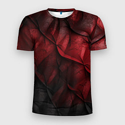 Мужская спорт-футболка Black red texture