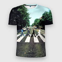 Футболка спортивная мужская The Beatles альбом Abbey Road, цвет: 3D-принт
