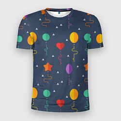 Мужская спорт-футболка Праздничные шарики