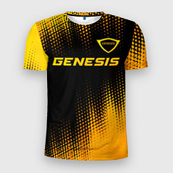 Футболка спортивная мужская Genesis - gold gradient: символ сверху, цвет: 3D-принт