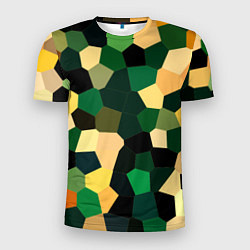 Мужская спорт-футболка Мозаика зелёный