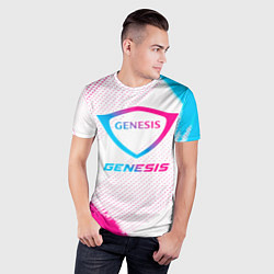 Футболка спортивная мужская Genesis neon gradient style, цвет: 3D-принт — фото 2