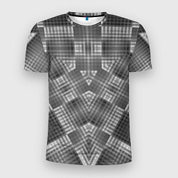 Мужская спорт-футболка В серых тонах геометрический узор
