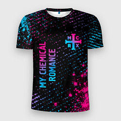 Футболка спортивная мужская My Chemical Romance - neon gradient: надпись, симв, цвет: 3D-принт