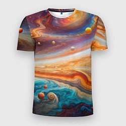 Футболка спортивная мужская Космическое путешествие, цвет: 3D-принт