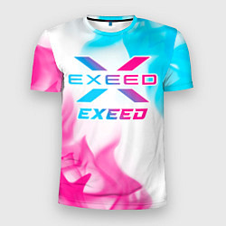 Футболка спортивная мужская Exeed neon gradient style, цвет: 3D-принт