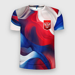 Мужская спорт-футболка Красный герб России
