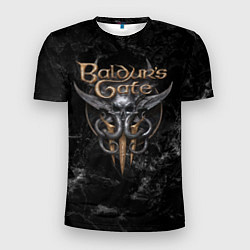 Футболка спортивная мужская Baldurs Gate 3 dark logo, цвет: 3D-принт