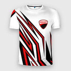 Мужская спорт-футболка Ducati - абстрактные линии