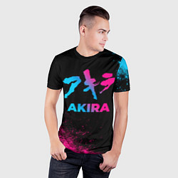 Футболка спортивная мужская Akira - neon gradient, цвет: 3D-принт — фото 2