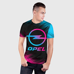 Футболка спортивная мужская Opel - neon gradient, цвет: 3D-принт — фото 2