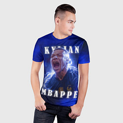 Футболка спортивная мужская Килиан Мбаппе сборная Франции, цвет: 3D-принт — фото 2