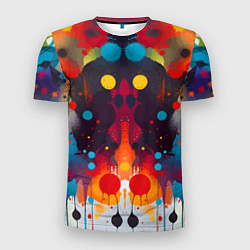 Мужская спорт-футболка Mirrow colorful blots - abstraction - vogue