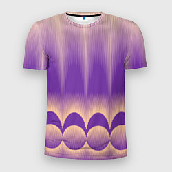 Футболка спортивная мужская Фиолетовый градиент в полоску, цвет: 3D-принт