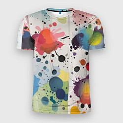 Мужская спорт-футболка Colorful blots - vogue - abstraction