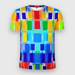 Мужская спорт-футболка Colorful strips - pop art - vogue