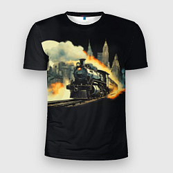 Футболка спортивная мужская Поезд путешествие, цвет: 3D-принт