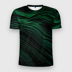 Мужская спорт-футболка Dark green texture