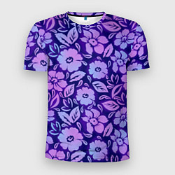 Мужская спорт-футболка Фиолетовые цветочки
