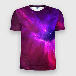 Мужская спорт-футболка Бескрайнее космическое пространство - галактика