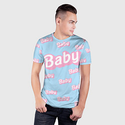 Футболка спортивная мужская Baby - Barbie style: blue pattern, цвет: 3D-принт — фото 2