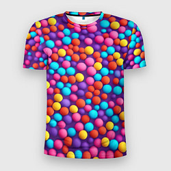 Мужская спорт-футболка Паттерн разноцветные шарики - нейросеть