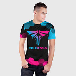 Футболка спортивная мужская The Last Of Us - neon gradient, цвет: 3D-принт — фото 2