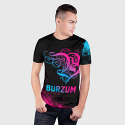 Футболка спортивная мужская Burzum - neon gradient, цвет: 3D-принт — фото 2