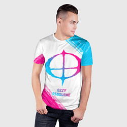 Футболка спортивная мужская Ozzy Osbourne neon gradient style, цвет: 3D-принт — фото 2