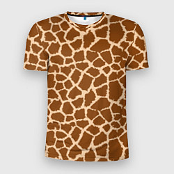 Мужская спорт-футболка Кожа жирафа - giraffe