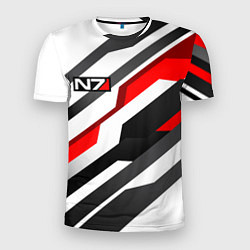 Футболка спортивная мужская Mass effect - white uniform n7, цвет: 3D-принт