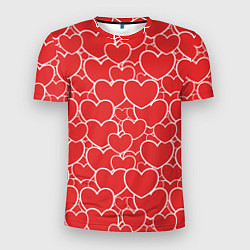 Мужская спорт-футболка Сердечки любви