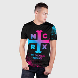 Футболка спортивная мужская My Chemical Romance - neon gradient, цвет: 3D-принт — фото 2