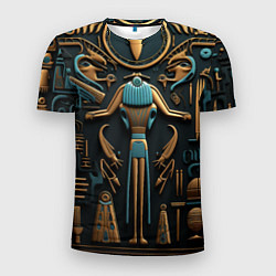Мужская спорт-футболка Орнамент в стиле египетской иероглифики
