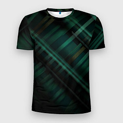 Мужская спорт-футболка Тёмно-зелёная шотландская клетка
