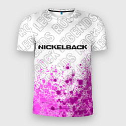 Футболка спортивная мужская Nickelback rock legends посередине, цвет: 3D-принт