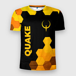 Футболка спортивная мужская Quake - gold gradient вертикально, цвет: 3D-принт