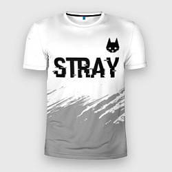 Футболка спортивная мужская Stray glitch на светлом фоне посередине, цвет: 3D-принт