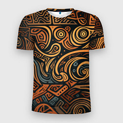 Мужская спорт-футболка Узор в викингском стиле